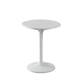 HT05 Modern White Lacquer Round Coffee Side Table - Gavisco Office Furniture